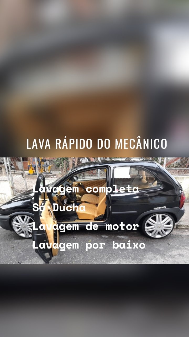 LAVA RÁPIDO DO MECÂNICO  Lavagem completa 
Só Ducha 
Lavagem de motor 
Lavagem por baixo 